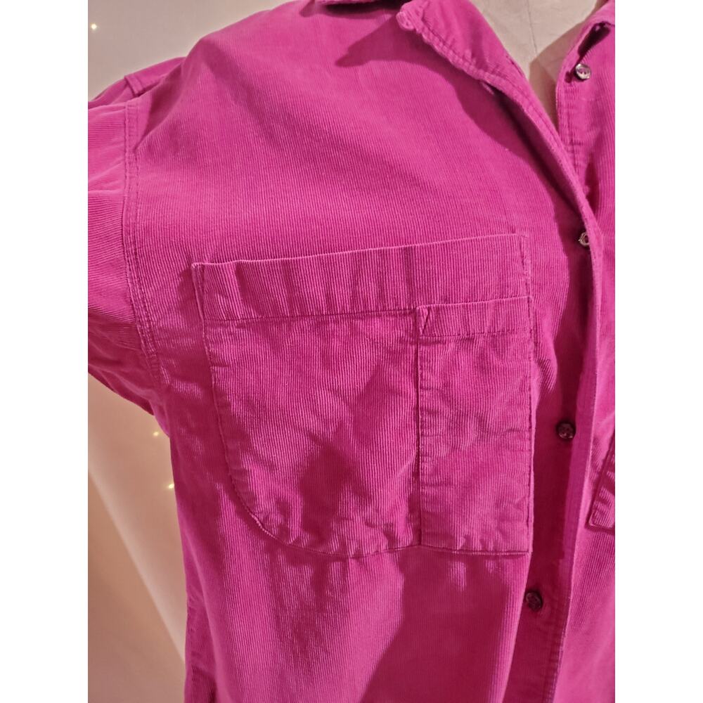 Vtg Patagonia Womens Fine Wale Corduroy Button Shirt Size M Utility Pockets Pink - Picture 5 of 10